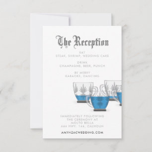 Crystal Punch Bowl Reception Enclosure Card