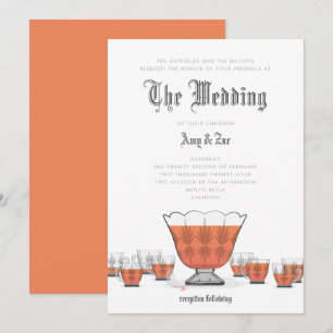 Crystal Punch Bowl Wedding Invitation