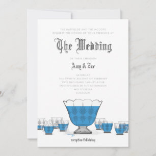 Crystal Punch Bowl Wedding Invitation