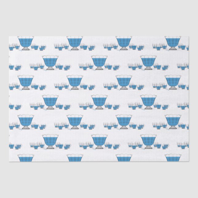 Crystal Punch Bowl Wedding Tissue Paper (Front)