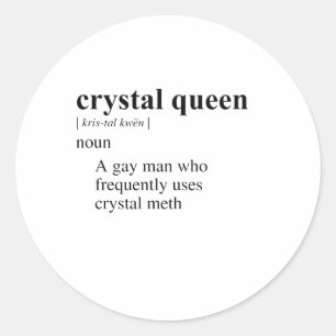 CRYSTAL QUEEN CLASSIC ROUND STICKER