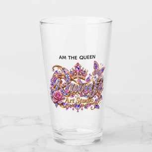 Crystal Queen Pink Floral Elegance Glass
