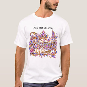 Crystal Queen Pink Floral Elegance T-Shirt