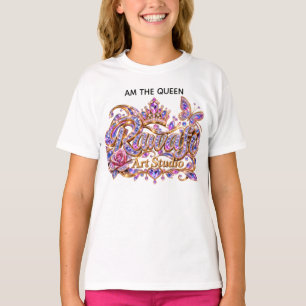 Crystal Queen Pink Floral Elegance T-Shirt