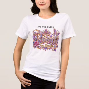 Crystal Queen Pink Floral Elegance Tri-Blend Shirt