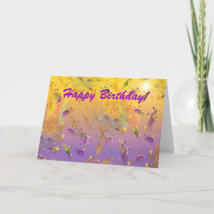 Crystal Rain Rainbow Happy Birthday! Card