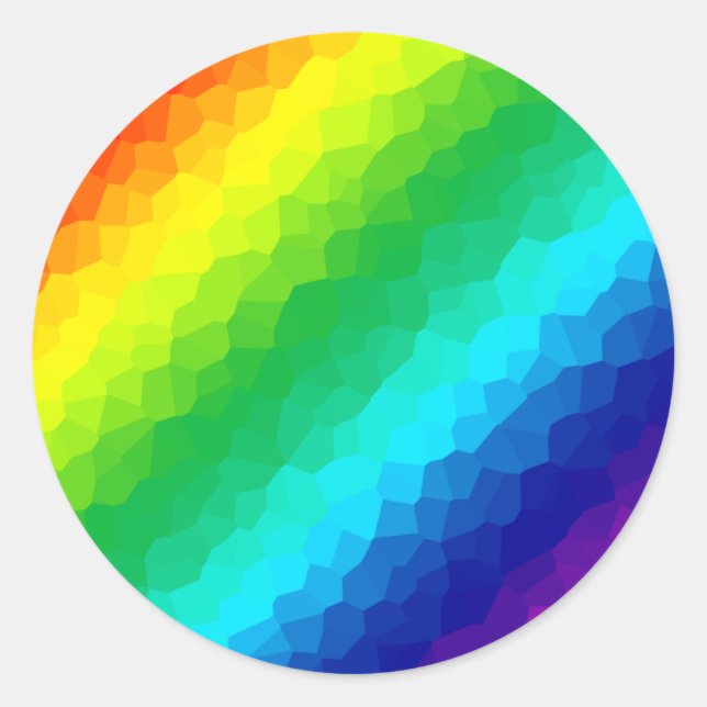 Crystal Rainbow Classic Round Sticker (Front)