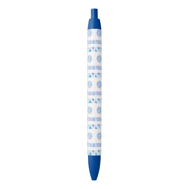 Crystal Raindrops Blue Ink Pen (Front Vertical)