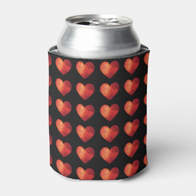 crystal red heart love can cooler (Can Front)