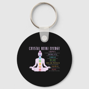 Crystal Reiki Energy Chakra Reiki Yoga Holistic He Key Ring