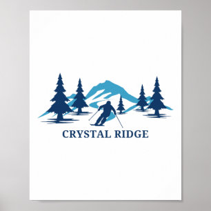 Crystal Ridge Wisconsin Ski Resort Skiing Skier Poster