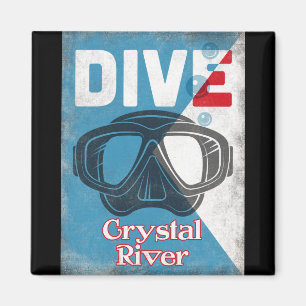Crystal River Vintage Scuba Diving Mask Magnet