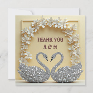 Crystal Romance Celebration Style Thank You Card