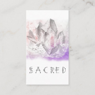 *~* Crystal Sacred Watercolor Healing Arts Business Card