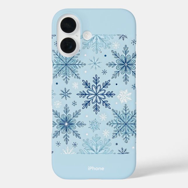 Crystal Snow Premium iPhone 16 Case (Back)