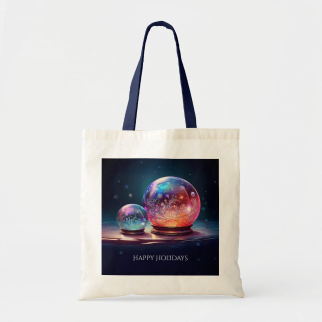 Crystal Snowballs Holiday Tote Bag (Front)