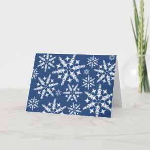 Crystal Snowflake Blizzard Holiday Card