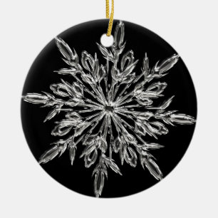 Crystal snowflake ceramic tree decoration