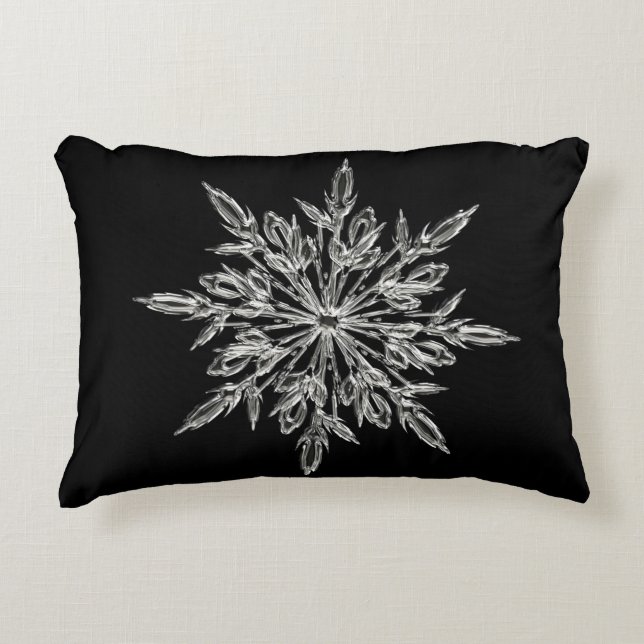 Crystal Snowflake Decorative Cushion (Front)