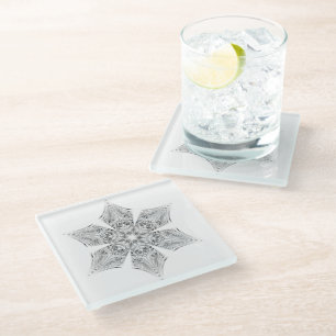Crystal Snowflake - Glass Coaster