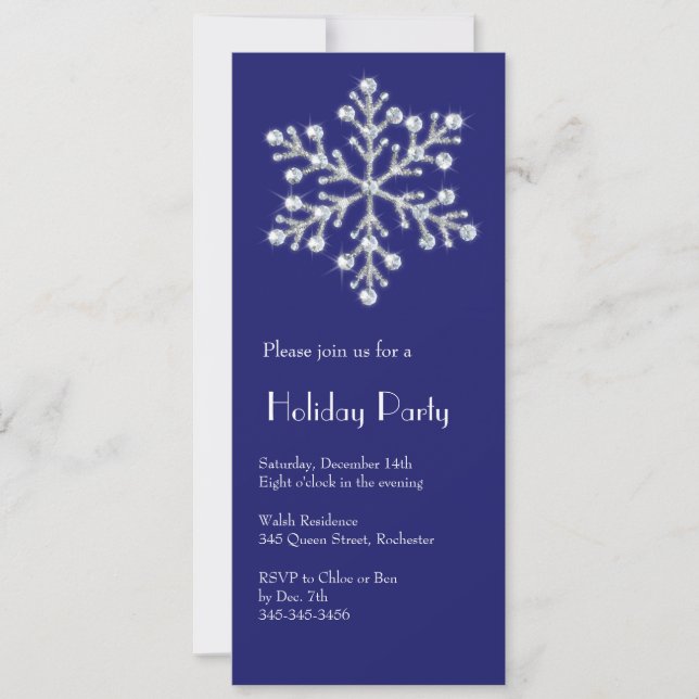Crystal Snowflake Invitation (Front)