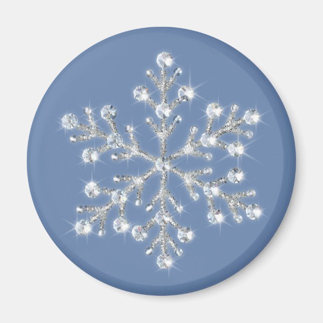 Crystal Snowflake Magnet (Front)