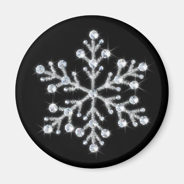 Crystal Snowflake Magnet (Front)