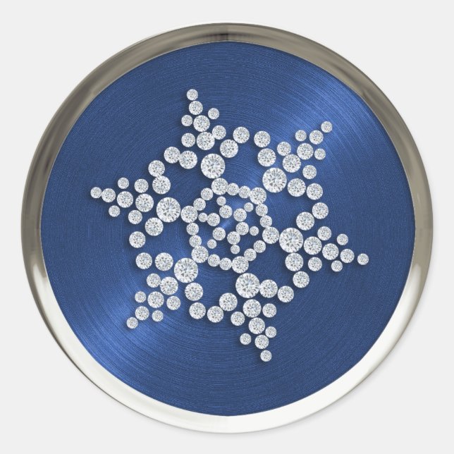 Crystal Snowflake on Blue Seal (Front)