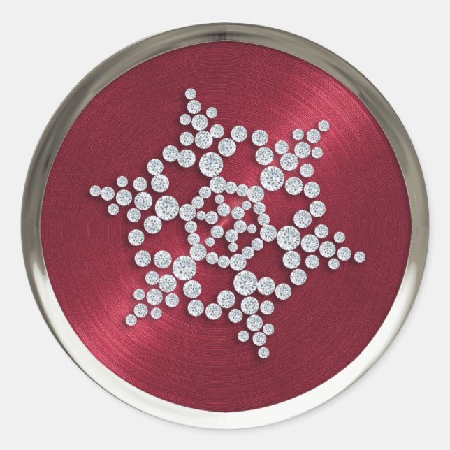 Crystal Snowflake on Red Seal (Front)