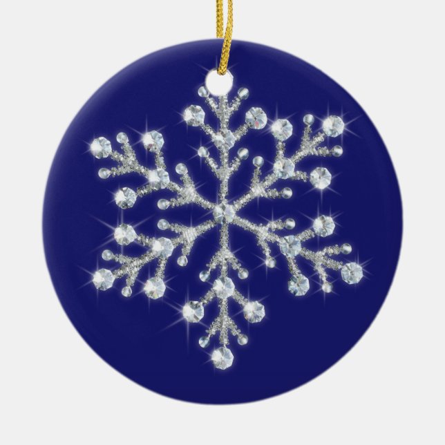 Crystal Snowflake Ornament (Front)