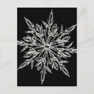 Crystal snowflake postcard