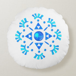 Crystal Snowflake Round Cushion