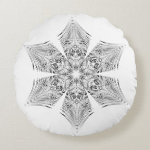 Crystal Snowflake Round Cushion