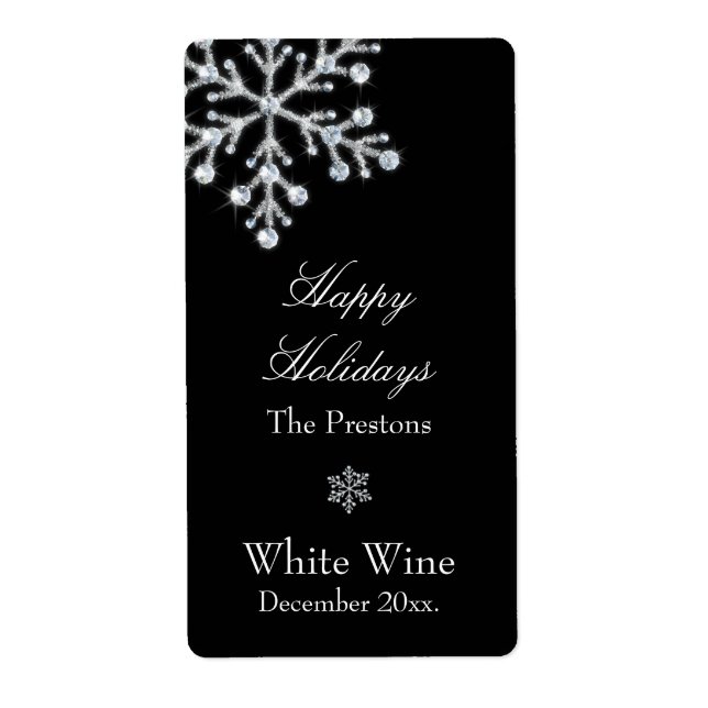 Crystal Snowflake Wine Label (Front)
