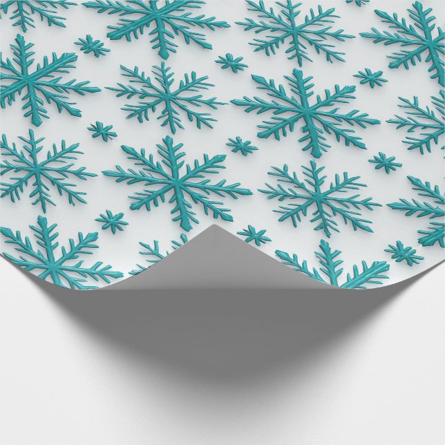 ❄ Crystal Snowflake Winter Repeat Tile ❄ Wrapping Paper (Corner)