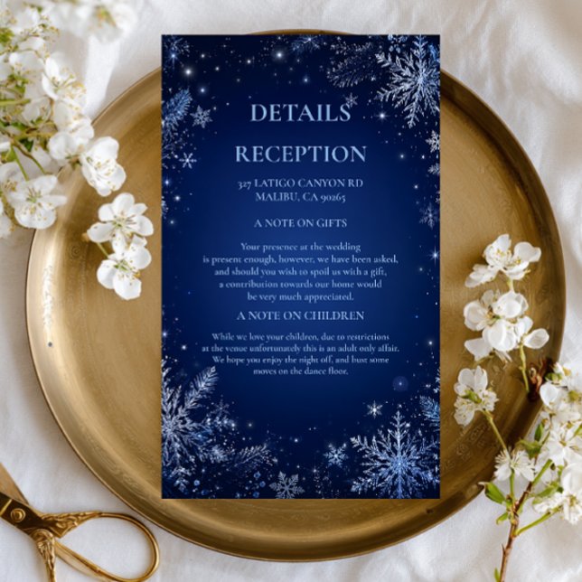 Crystal Snowflakes Beneath Sapphire Enclosure Card (Creator Uploaded)
