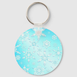 Crystal Snowflakes Keychain