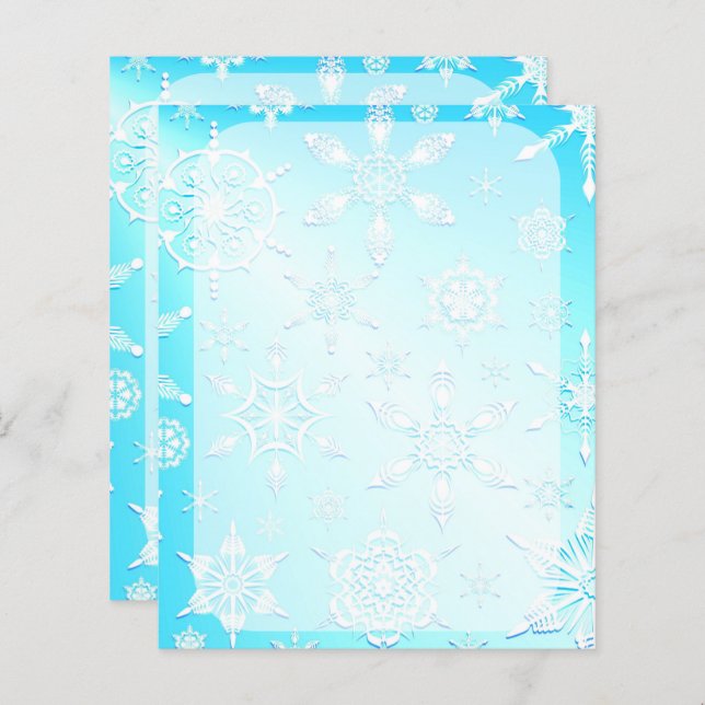 Crystal Snowflakes Pattern (Front/Back)
