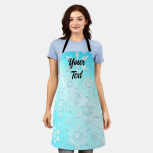 Crystal Snowflakes Pattern Apron