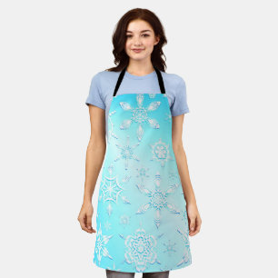 Crystal Snowflakes Pattern Apron