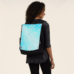 Crystal Snowflakes Pattern Backpack
