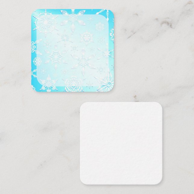 Crystal Snowflakes Pattern Card (Front/Back)