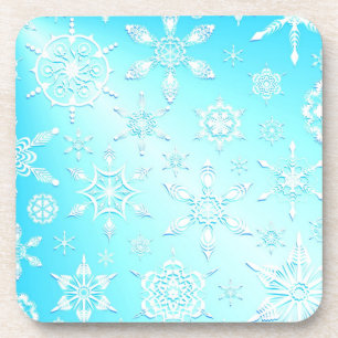 Crystal Snowflakes Pattern Coaster