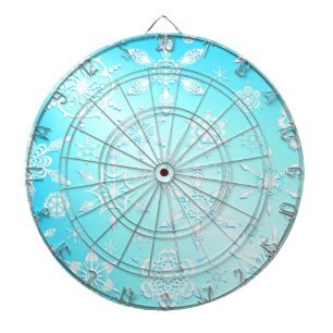 Crystal Snowflakes Pattern Dartboard