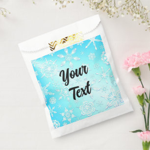 Crystal Snowflakes Pattern Favour Bag