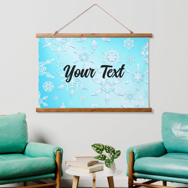 Crystal Snowflakes Pattern Hanging Tapestry (Living Room)