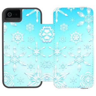 Crystal Snowflakes Pattern Incipio Watson™ iPhone 5 Wallet Case