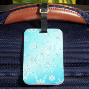 Crystal Snowflakes Pattern Luggage Tag