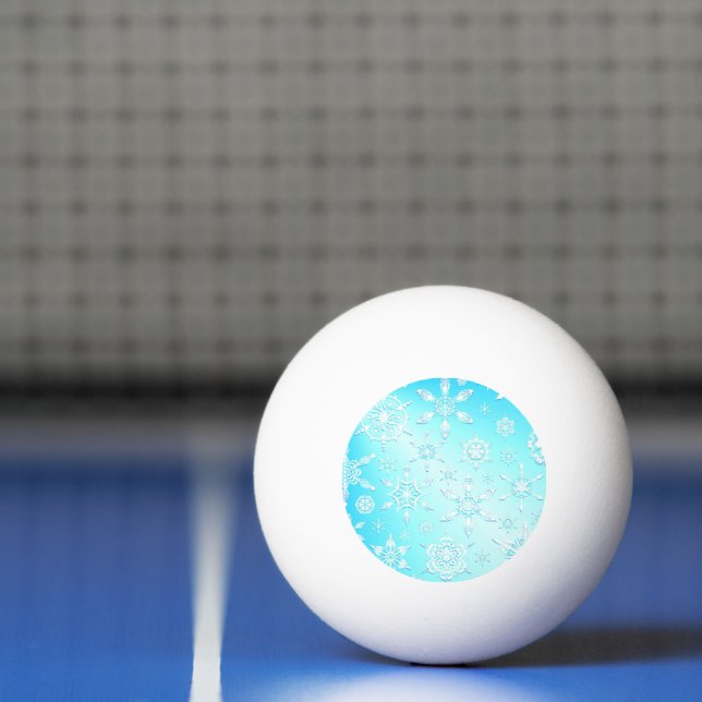 Crystal Snowflakes Pattern Ping Pong Ball (Net)