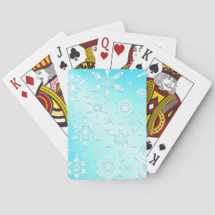 Crystal Snowflakes Pattern Playing Cards